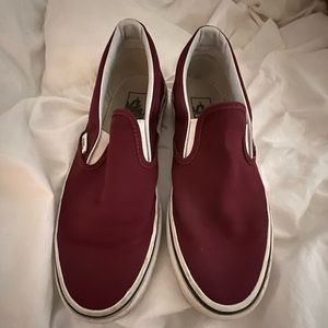 Burgundy Slip On Vans